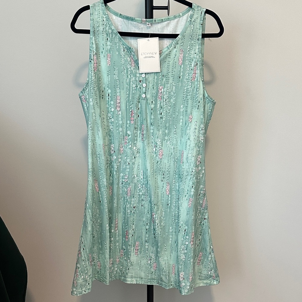 ETCYYNEW Mint Midi Dress